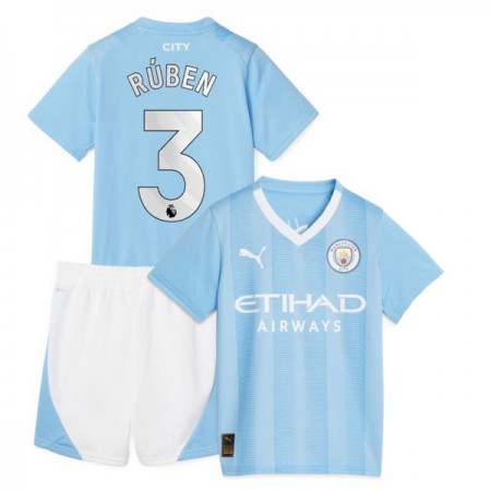 Camiseta de fútbol Manchester City 2023-24 Ruben 3 Niño 1ª equipación Camiseta de fútbol Manchester City 2023-24 Ruben 3 Niño 1ª equipación